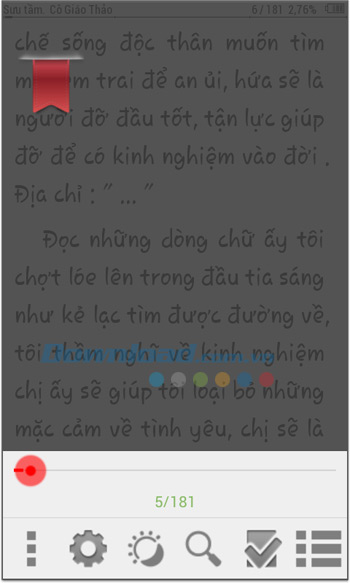 Đánh dấu trang đã đọc rồi
