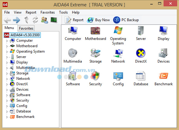 AIDA64 Extreme Edition: Công cụ chẩn đoán và kiểm tra hệ thống phần cứng toàn diện cho máy tính. https://st.download.com.vn/data/image/2015/09/28/AIDA64-extreme-giao-dien-chinh.jpg