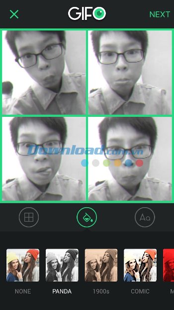 Áp dụng hiệu ứng cho toàn khung ảnh