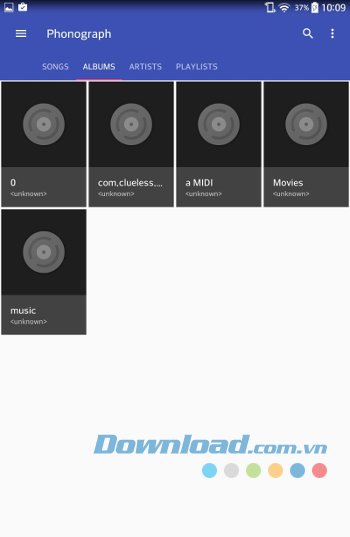 Phonograph hiển thị album 
