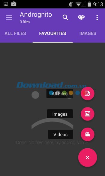 Andrognito 2 giúp mã hóa nhiều loại file 