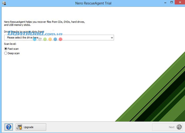 Nero RescueAgent giúp phục hồi dữ liệu