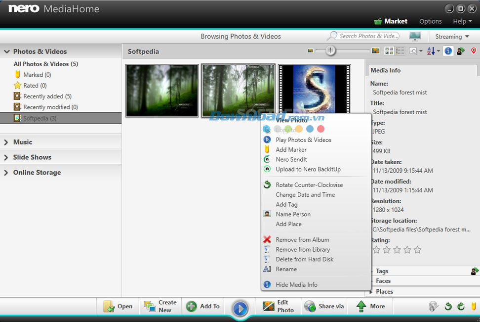 MediaHome trong Nero 2016 Platinum