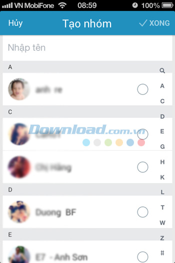 Tạo nhóm chat trên Zalo