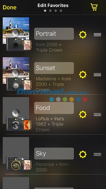 Tạo preset yêu thích