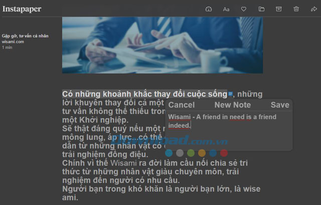 Thêm ghi chú