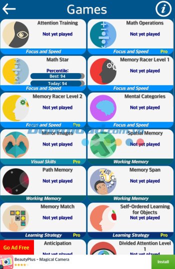 Các mini game trong Mind Games