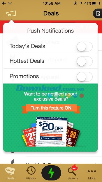 Thiết lập thông báo đẩy