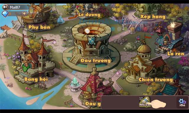 Các chức năng chính trong game iGà
