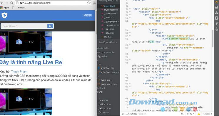 Tính năng Live Preview