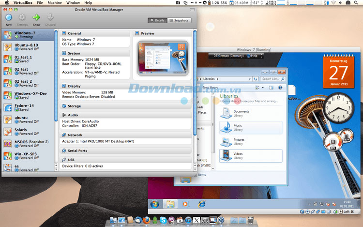 Cài Windows 7 trên Mac OS X