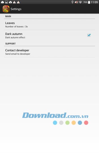 Tùy chỉnh các thiết lập trong Autumn Time Tùy chỉnh các thiết lập trong Autumn Time
