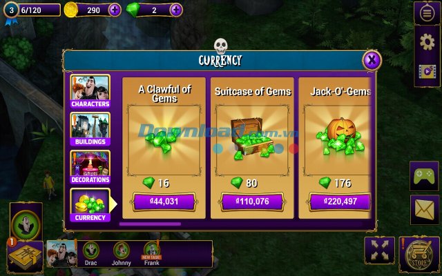 Các loại tiền tệ trong game Hotel Transylvania 2 Các loại tiền tệ trong game Hotel Transylvania 2