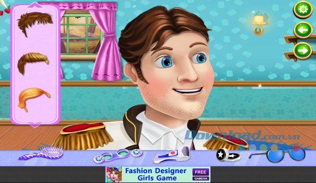 Tạo kiểu tóc cho hoàng tử trong Little Prince Tailor