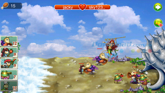 Trong game Xứ sở thần thoại bạn sẽ được tham gia chiến đầu cùng những người chơi khác