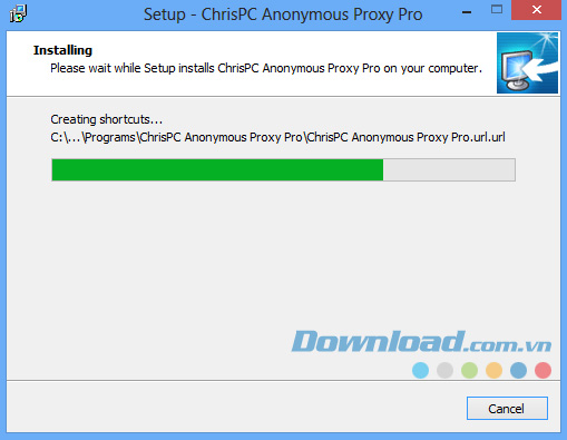 Cài đặt phần mềm ChrisPC Anonymous Proxy Pro