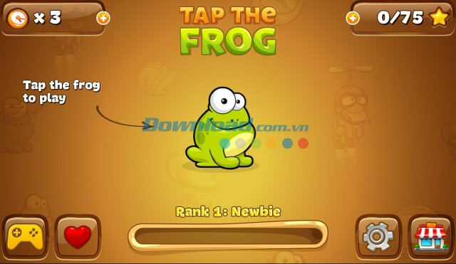 Giao diện chính của game Tap the Frog cho Android 