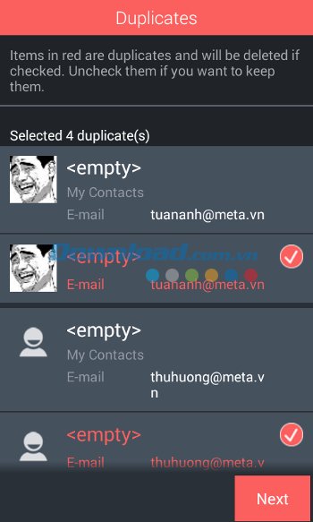 Dọn dẹp danh bạ với Contacts Optimizer cho Android