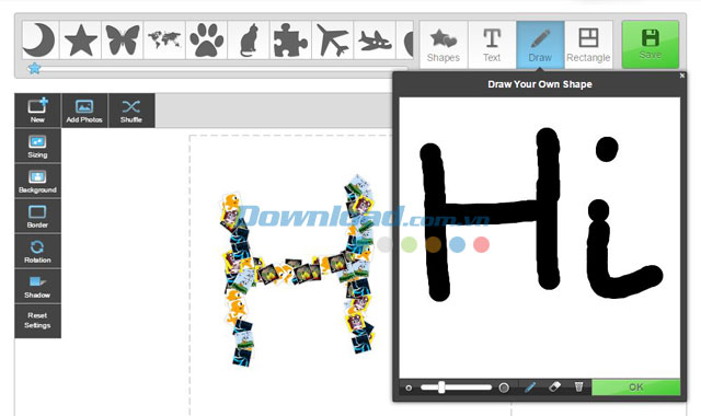 Tự tạo hình dáng mới