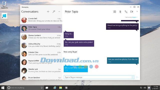 Chat Skype với Messaging