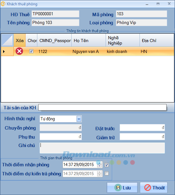 Check in theo khách lẻ, khách đoàn