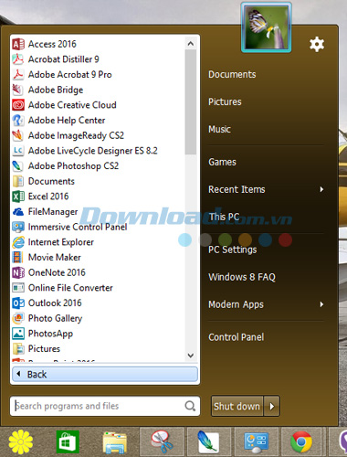 Start Menu 8