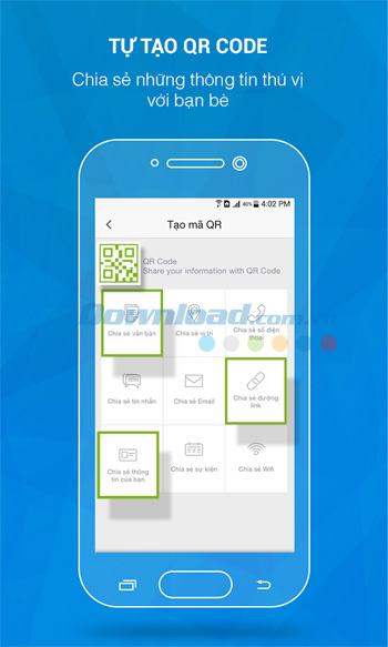 iCheck hỗ trợ tự tạo mã QR Code