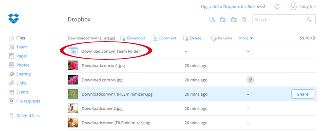 Thư mục Team