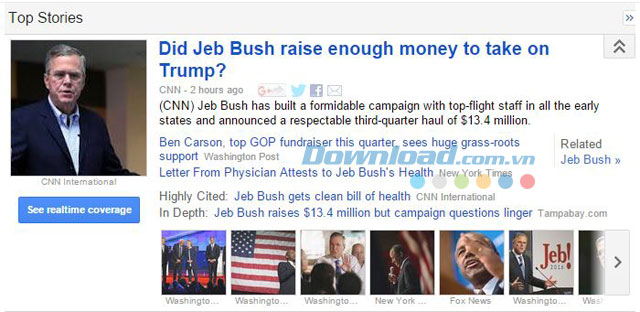 Google News gợi ý bài viết liên quan