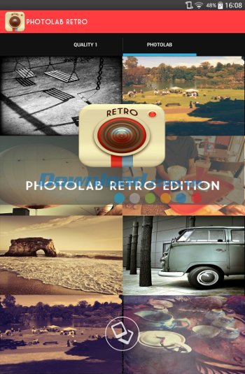Giao diện ứng dụng PhotoLab Retro cho Android Giao diện ứng dụng PhotoLab Retro cho Android