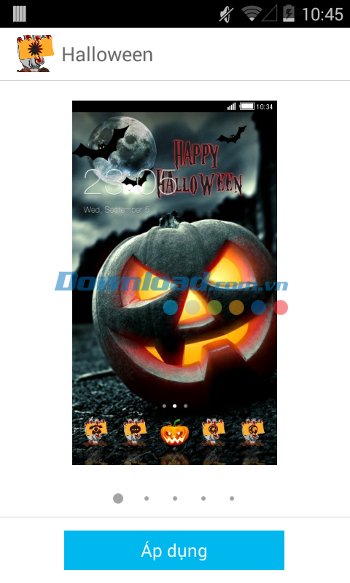 Giao diện ứng dụng Happy Halloween Theme cho Android