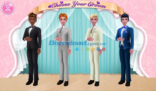 Lựa chọn chú rể trong game Marry Me 