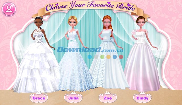 Lựa chọn cô dâu trong game Marry Me 