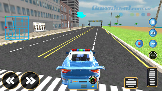 Giao diện game đua ô tô khi chơi