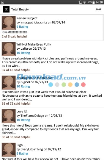 Xem review hàng loạt sản phẩm với Beauty Product Reviews