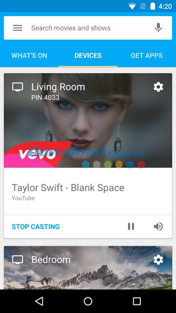 Stream video trên điện thoại lên TV với Chromecast cho Android