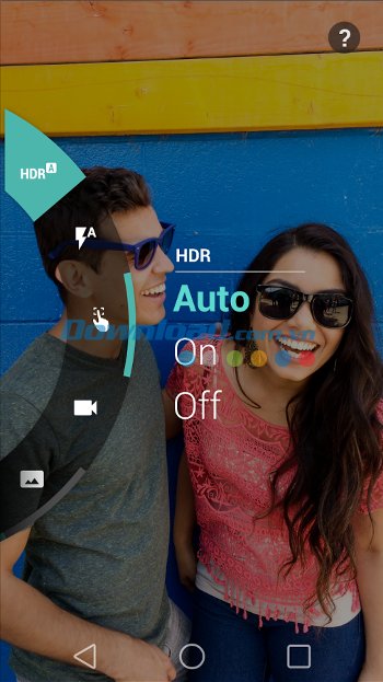 Các tùy chọn khi chụp ảnh của Motorola Camera cho Android