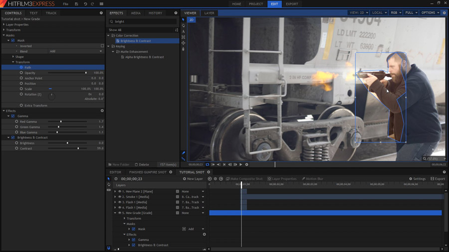 Chỉnh sửa video với HitFilm Express