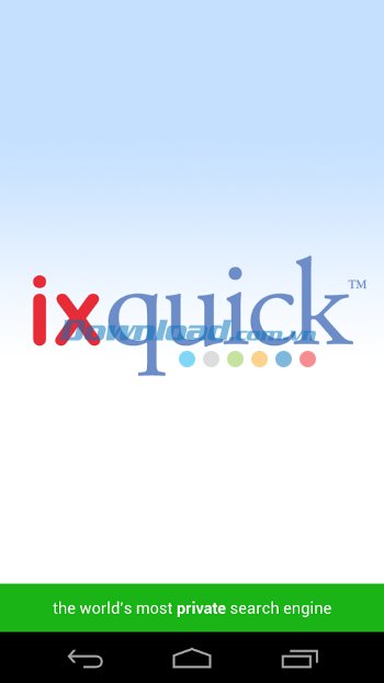 Giao diện ứng dụng Ixquick cho Android