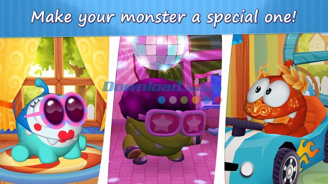 Tùy biến nhân vật theo cách bạn thích trong My Om Nom cho Android