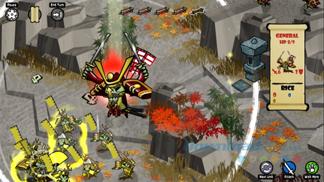 Giao diện game Skulls of the Shogun