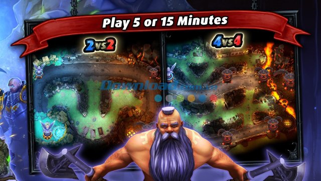Heroes of SoulCraft cho Android gồm 2 chế độ chơi với thời gian khác nhau