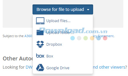 Tùy chọn up file