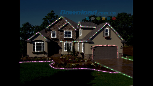 Bức ảnh được trang trí với Christmas Lights Designer