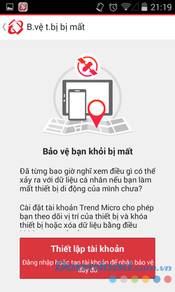 Tính năng chống trộm của Trend Micro Mobile Security & Antivirus 