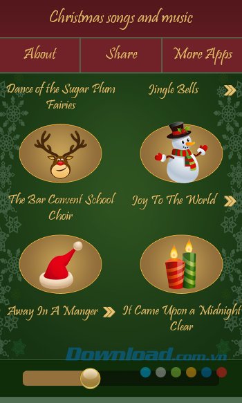 Nghe những bài hát giáng sinh hay cùng Christmas Songs and Music cho Android Nghe những bài hát giáng sinh hay cùng Christmas Songs and Music cho Android