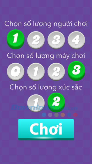 Chọn số lượng người chơi game Cờ Cá ngựa
