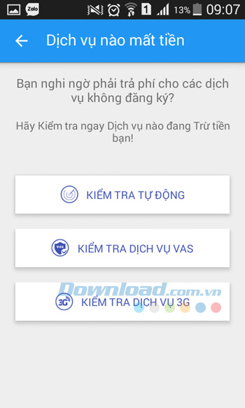 Kiểm tra xem dịch vụ nào mất tiền