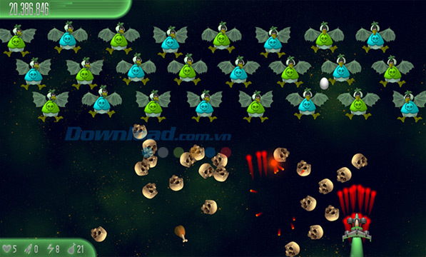 Giao diện game bắn gà Chicken Invaders 5 Halloween