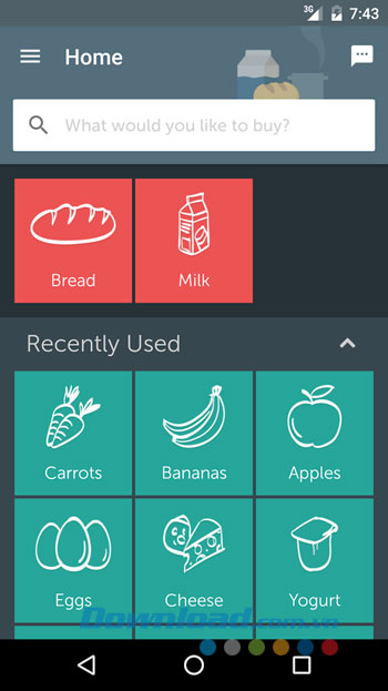 Giao diện ứng dụng Bring! cho Android